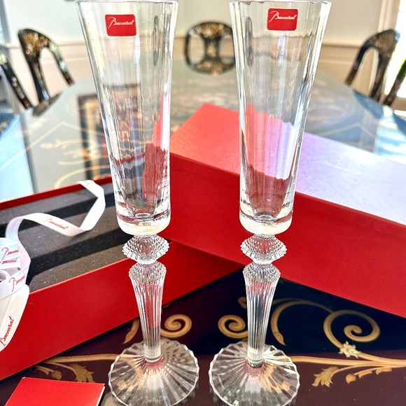 Baccarat Other - Baccarat Crystal Mille Nuits Flutissimo Champagne Flutes BNIB